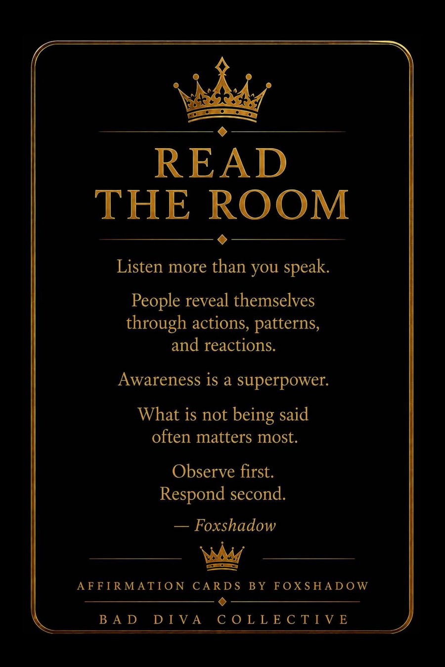 Read The Room — reflection