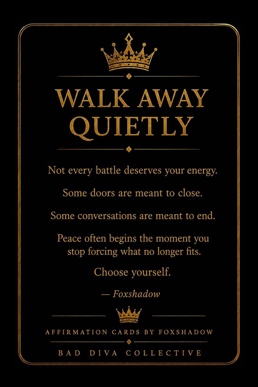 Walk Away Quietly — reflection