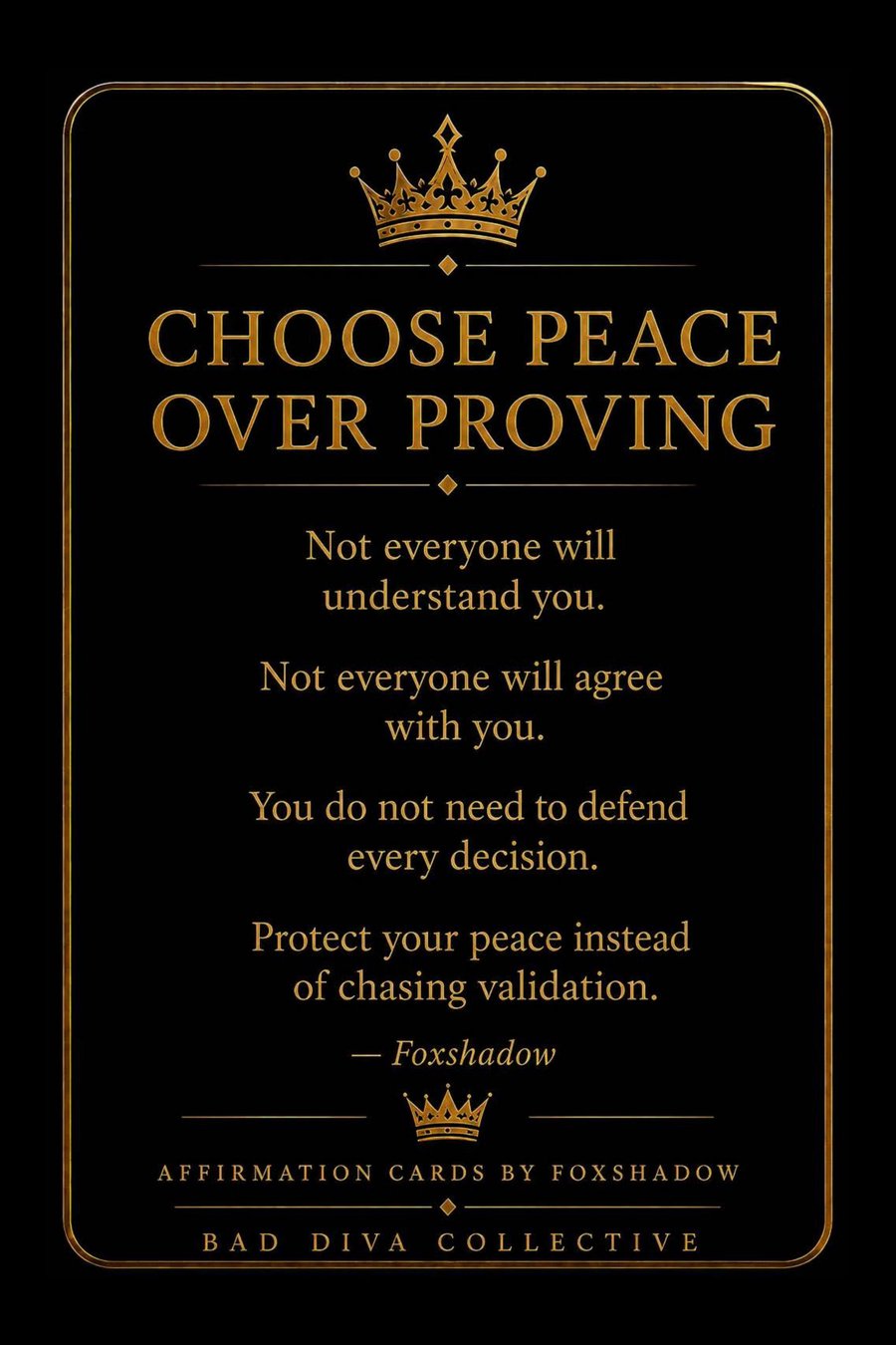 Choose Peace Over Proving — reflection