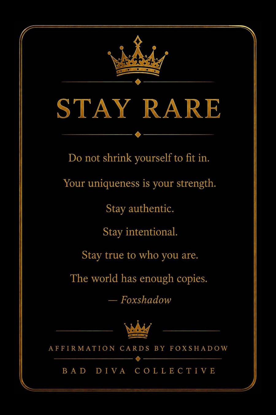 Stay Rare — reflection