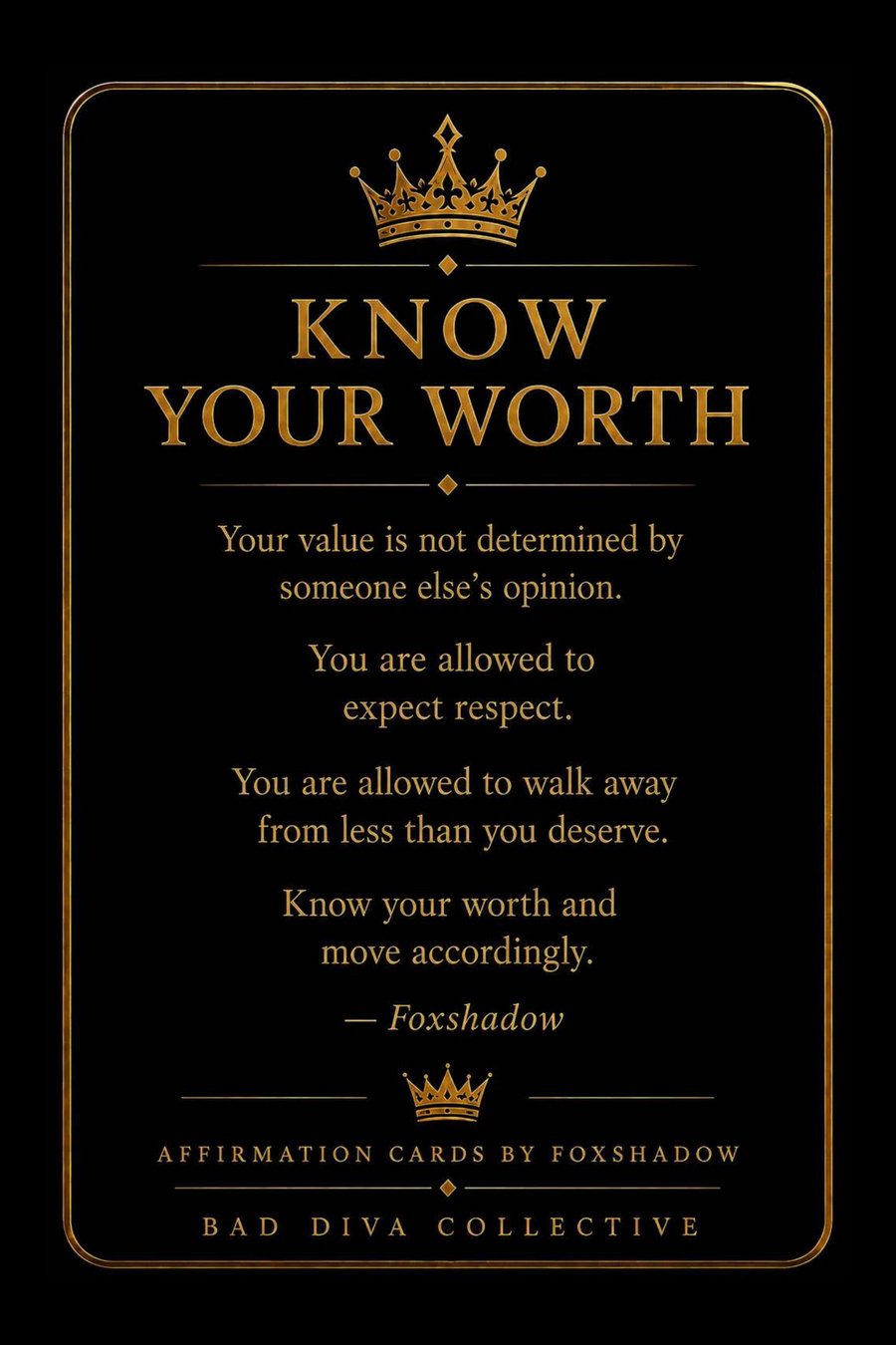 Know Your Worth — reflection